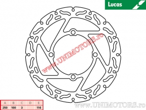 Диск преден спирачен MST307RAC за състезателни мотоциклети - Lucas TRW