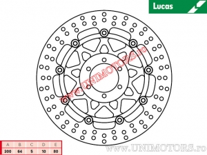 Диск преден спирачен MSW221 плаващ - Lucas TRW