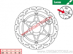 Диск преден спирачен MSW280RAC плаващ - Lucas TRW