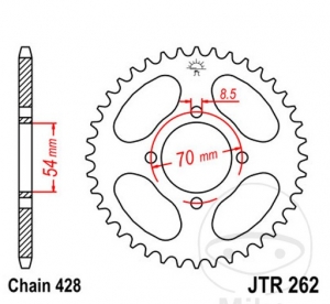 Заден пиньон JTR262.40 (стъпка 428) - JM