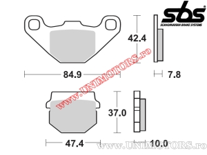 Задни накладки за спирачки - SBS 102CT (карбонова технология) - (SBS)