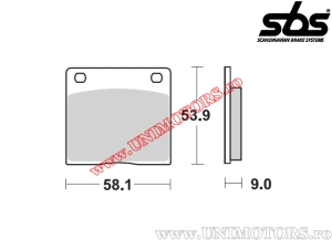 Задни накладки за спирачки - SBS 512HF (керамични) - (SBS)