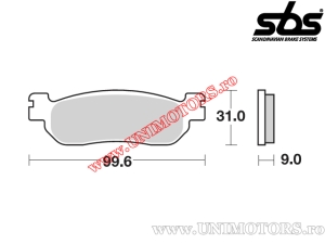 Задни накладки за спирачки - SBS 728LS (метални / синтеровани) - (SBS)