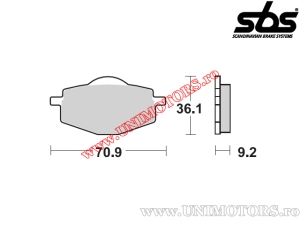 Задни накладки - SBS 107CT (карбонова технология) - (SBS)