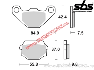 Задни накладки - SBS 586LS (метални / синтеровани) - (SBS)