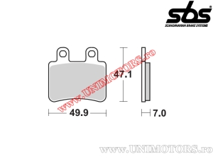 Задни спирачни накладки - SBS 167CT (карбонова технология) - (SBS)