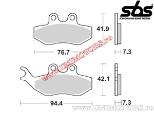 Задни спирачни накладки - SBS 168CT (карбонова технология) - (SBS)