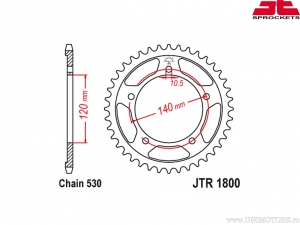 Зъбчатка задна Suzuki SV 1000 / GSX-R 1000 / GSF 1200 / GSF 1250 / GSX 1250 / GSX-R 1300 / GSX 1300 / Triumph - JTR