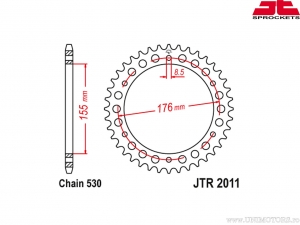 Зъбчатка задна Triumph Speed Triple / Daytona / Sprint GT / Sprint ST / Tiger Sport - JTR 2011 - JT