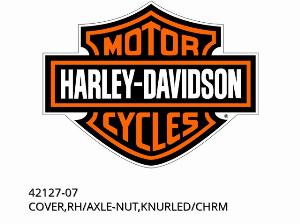 КАПАК,ДЕСЕН/МУТРА НА ОСТА,НАБРАЗДЕН/ХРОМ - 42127-07 - Harley-Davidson