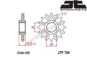 Комплект верига Aprilia ETV 1000 CapoNord ('01-'09) - (DID / JT / Sunstar)