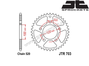 Комплект верига Aprilia Pegaso Trail 650 ('06-'10) / Pegaso Strada ('05-'10) - (DID / JT)