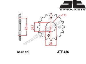 Комплект верига Aprilia RS 250 ('95-'04) - (DID / JT)