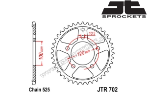 Комплект верига Aprilia RSV 1000 Mille ('98-'03) / RSV 1000 Tuono ('02-'05) - (DID / JT)