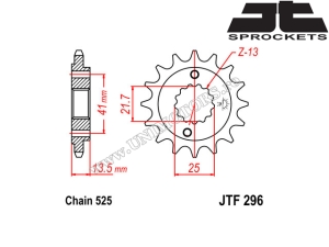 Комплект верига Honda NT 650 Hawk ('88-'91) - (DID / JT)