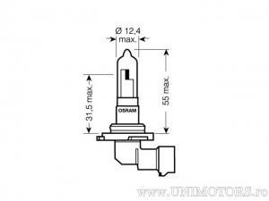 Крушка за мотоциклет HB3 P20d 12V 60W - Osram