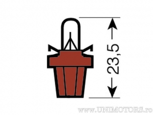 Крушка с кафяво основание BX8.5D 24V 1.2W - Osram