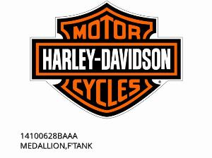 МЕДАЛИОН, ПРЕДНИЯ РЕЗЕРВОАР - 14100628BAAA - Harley-Davidson