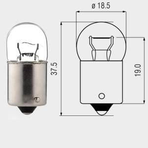 Мотопро - Нормален бек 6V - 15W BA15S