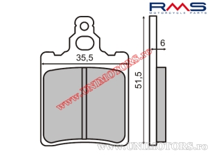 Органични предни накладки - Fantic Raider 125 / Malanca E2 Sport 125 / GTI 80 / GTI 125 / Zundapp KS Supe