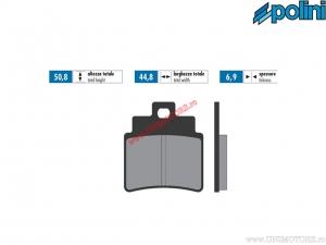 Оригинални задни спирачни накладки (44,8x50,8x6,9мм) - 1740037.S - Kymco MXU 250 H2O 4T E2 ('04