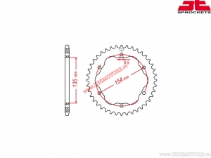 Пиньон заден алуминиев Ducati 1098 / 1198 / Streetfighter 1100 (верига 525) - JTA 761 - JT