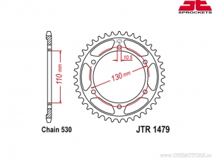 Пиньон заден Yamaha YZF R1 1000 ('09-'13) - JTR 1479 - JT