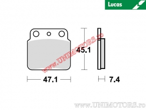 Предна спирачна накладка - MCB626SI синтеризирани SI - Lucas TRW