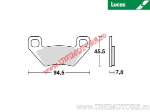 Предна спирачна накладка - MCB773SI синтеровани SI - Lucas TRW