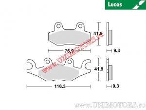 Предна спирачна накладка - MCB836SI синтеризирана SI - Lucas TRW