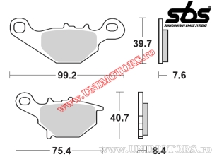 Предна спирачна накладка - SBS 122CT (карбонова технология) - (SBS)