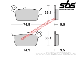 Предна спирачна накладка - SBS 144CT (карбонова технология) - (SBS)