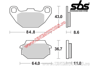 Предна спирачна накладка - SBS 154CT (карбонова технология) - (SBS)