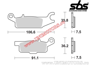 Предна спирачна накладка - SBS 850SI (метални / синтеровани) - (SBS)