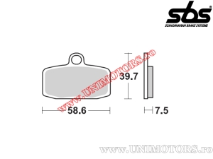 Предна спирачна накладка - SBS 885RSI (метални / синтеровани) - (SBS)