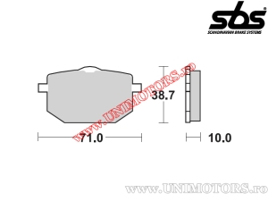 Предни накладки за спирачките - SBS 596HF (керамични) - (SBS)