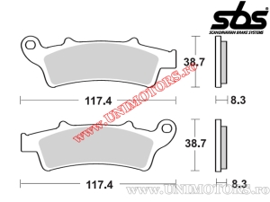 Предни спирачни накладки - SBS 159CT (карбонова технология) - (SBS)