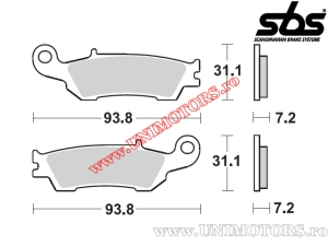 Предни спирачни накладки - SBS 840CS (карбон-сребърен) - (SBS)