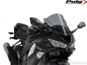 Предно стъкло за състезателен мотоциклет Puig в тъмно сив цвят - Kawasaki ZX-6R