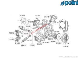 Симеринги на клапите (4 броя) - Polini Minicross XP4T 110 / Минимотард 110cc XP4T - Polini