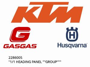 1/1 HEADING PANEL GROUP - 2286005 - KTM