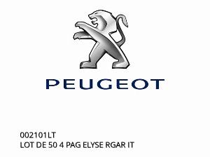 50 DARAB 4 PAG ELYSE RGAR IT - 002101LT - Peugeot