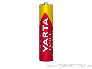 AA Alkaline Longlife Max Power Battery 1.5V blister pack set of 4 - Varta