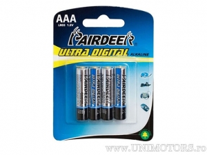 AAA Alkaline Ultra Digital 1.5V Batterie Blisterpackung mit 4 Stück