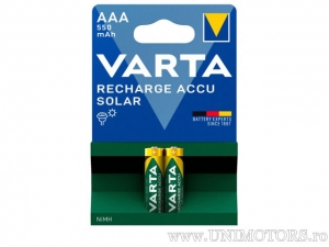 AAA oplaadbare batterij ACCU Solar 1.2V 550mAh blister set 2st - Varta