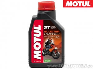 Aceite de mezcla Motul Power Scooter - 100% sintético 2T 1L