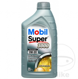 Aceite de motor para motocicleta 0W20 1L Super 3000 Mobil - JM