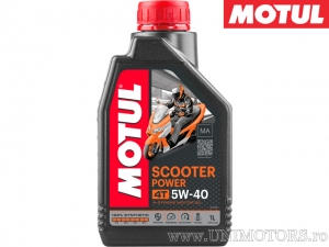 Aceite Motul Scooter Power - 100% sintético 5W40 4T 1L