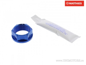 Achsmutter M25 x 1,25 mm x 28 mm blau Titan - Cagiva Mito 125 6-Gang / Ducati 748 748 R Sport Production / 916 916 - JM