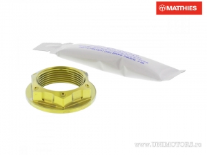 Achsmutter M25 x 1.25 mm x 30 mm gold Titan - Ducati GT 1000 / GT 1000 Touring / MV Agusta Brutale 800 / Brutale 800 ABS - JM